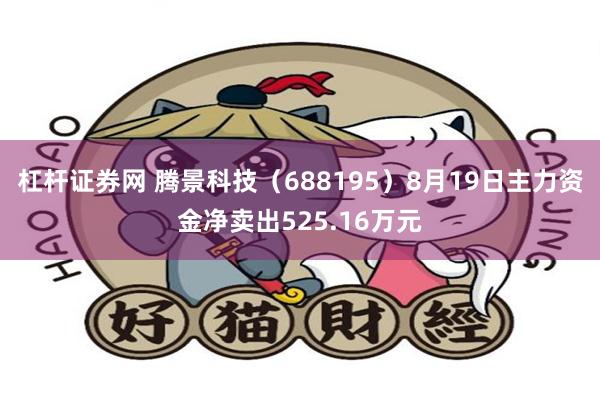 杠杆证券网 腾景科技（688195）8月19日主力资金净卖出525.16万元